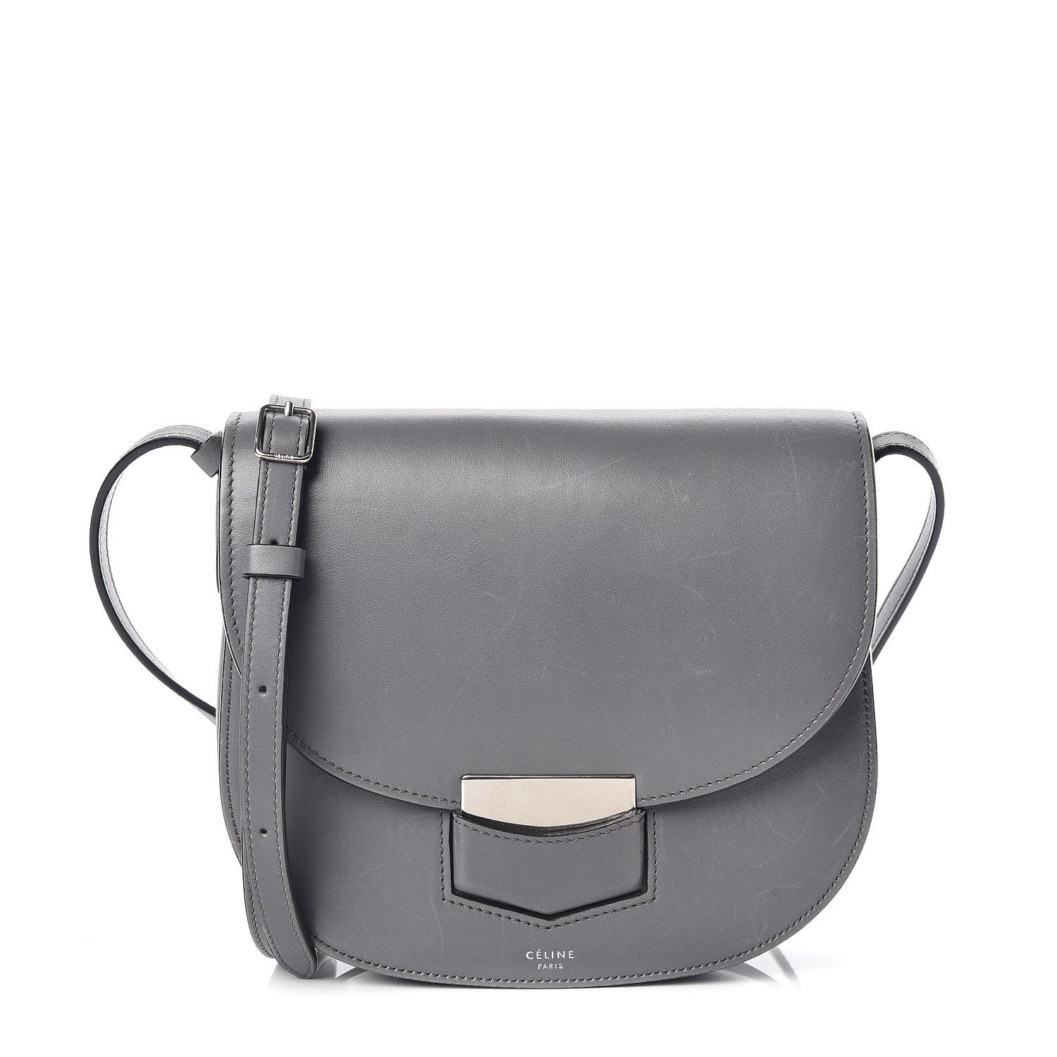 Celine Smooth Calfskin Small Trotteur Storm 1 of 12