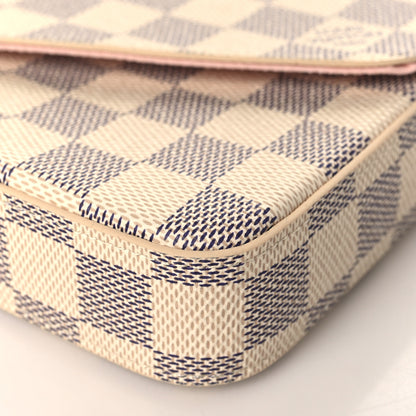 Louis Vuitton Damier Azur Pochette Felicie Chain Wallet Rose Ballerine 10 of 11