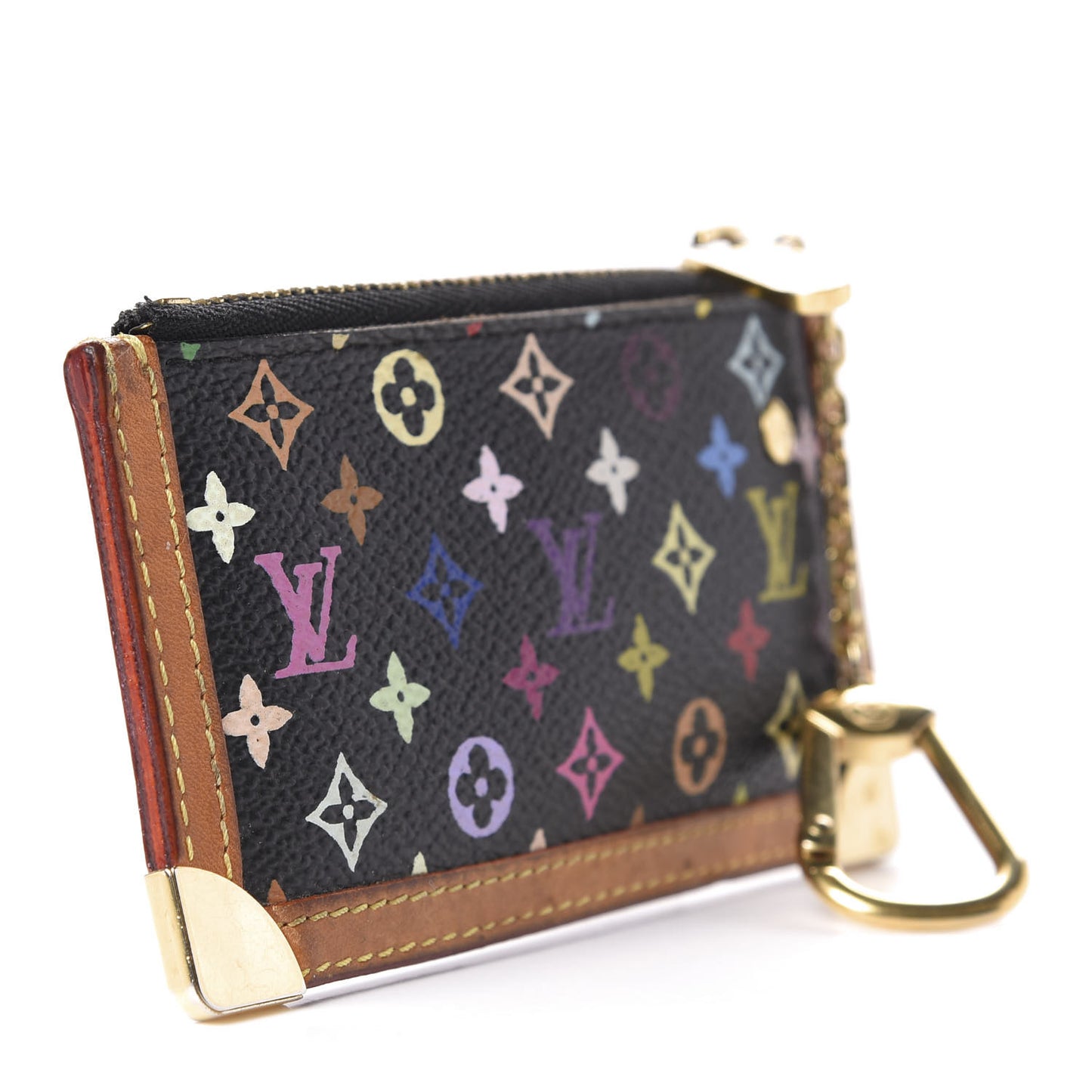 Monogram Multicolor Key Pouch Black