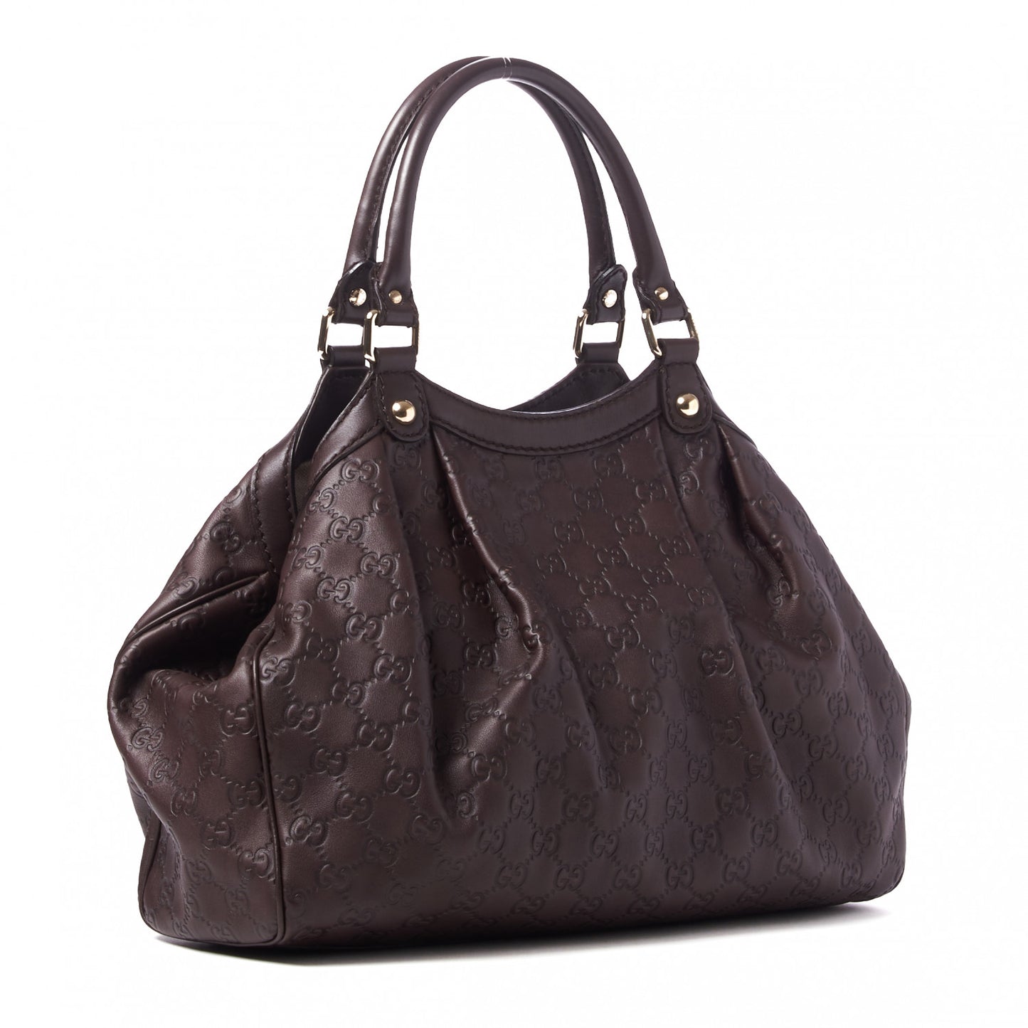 Guccissima Medium Sukey Tote Chocolate
