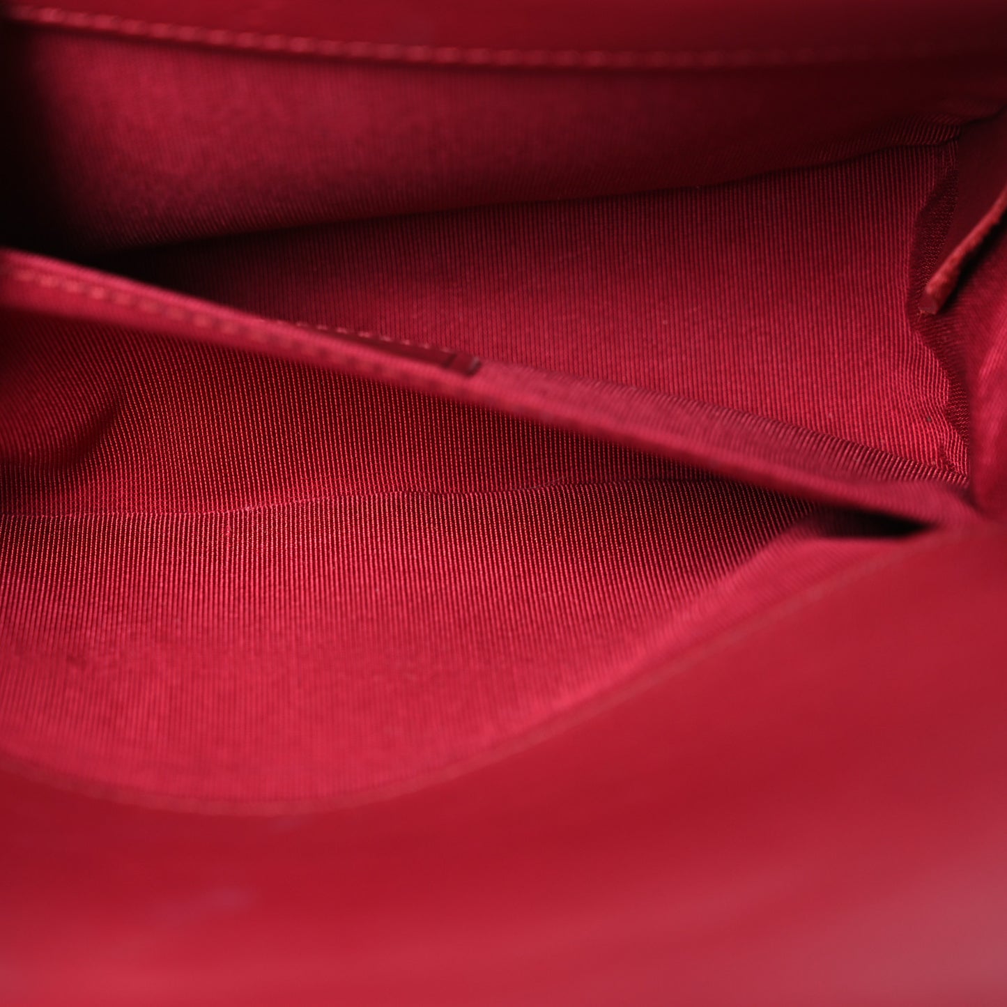 Calfskin Quilted Small Boy Flap Red