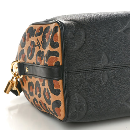 Louis Vuitton Empreinte Monogram Giant Wild At Heart Speedy Bandouliere 25 Black 8 of 9