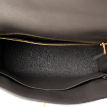 Hermes Taurillon Clemence Kelly Retourne 28 Etain 5 of 15