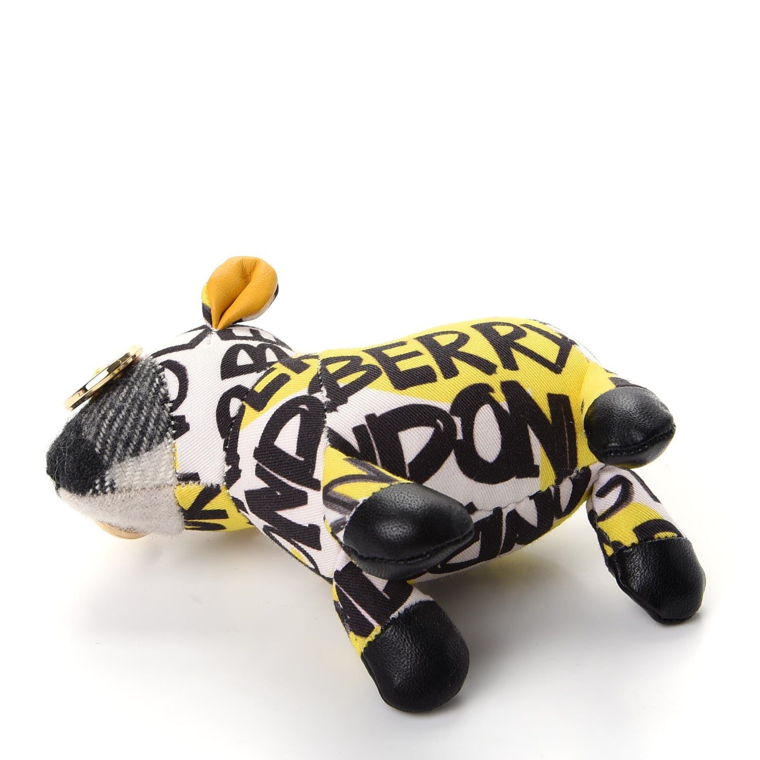 Burberry Cotton Graffiti Print Wendy the Sheep Bag Charm Yellow 4 of 6