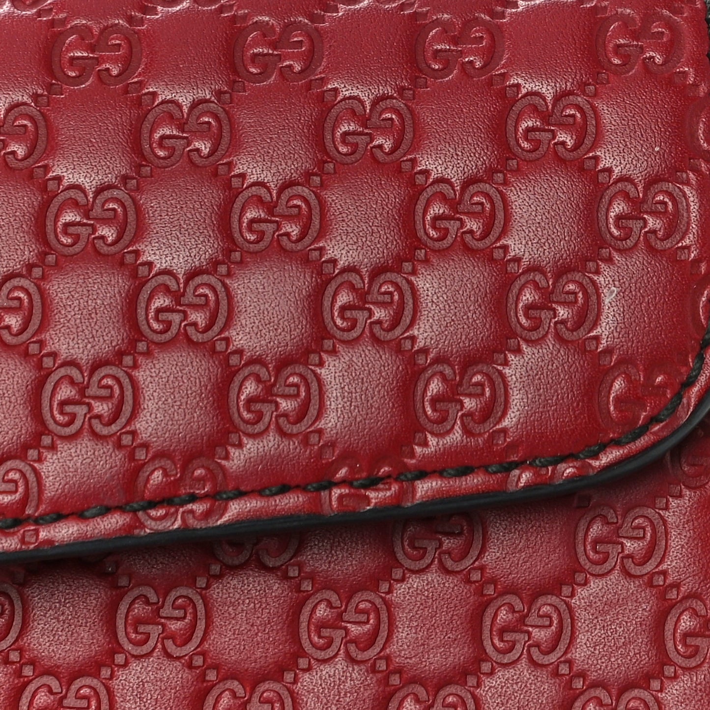 Microguccissima Medium Emily Chain Shoulder Bag Red