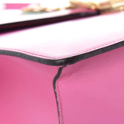 Gucci Vitello Fontanella Web Medium Sylvie Top Handle Bag Pink Tropical Flower 19 of 23