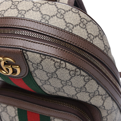 Gucci GG Supreme Monogram Calfskin Web Small Ophidia Day Backpack Beige Ebony New Acero 12 of 12