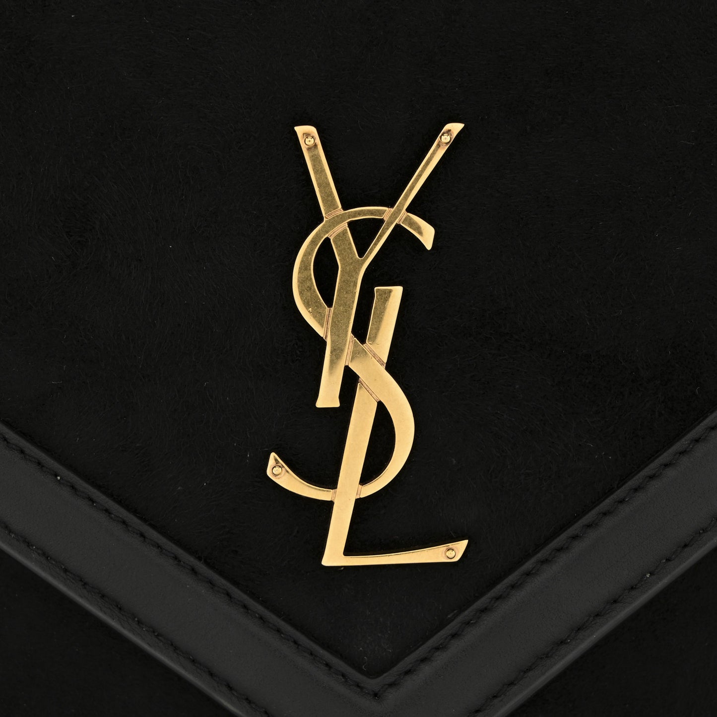 Suede Calfskin Monogram Le Sept Chain Bag Black