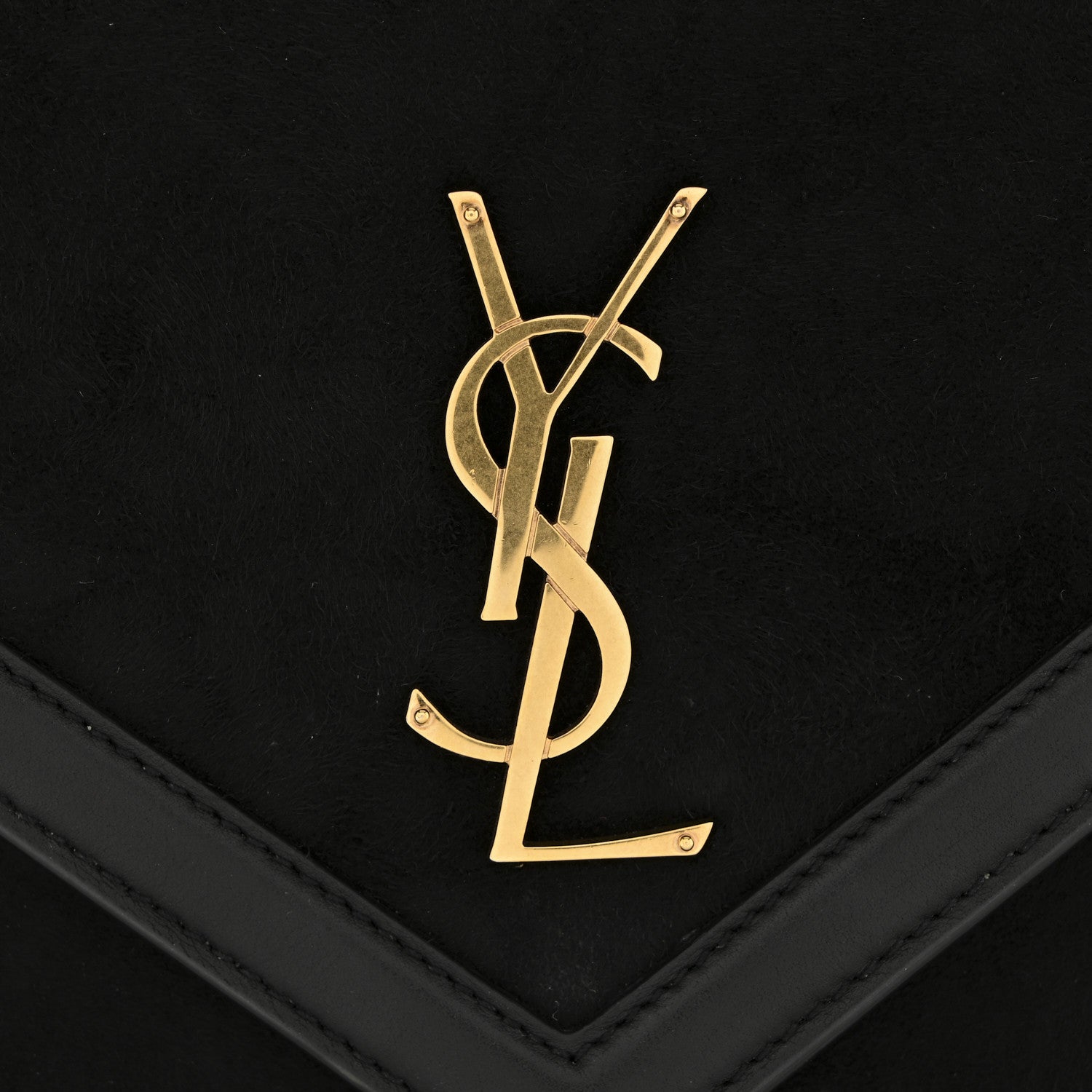 Saint Laurent Suede Calfskin Monogram Le Sept Chain Bag Black 12 of 14