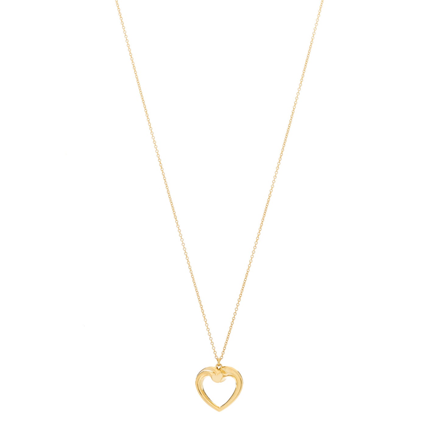 18K Yellow Gold Paloma Picasso Tenderness Heart Pendant Necklace