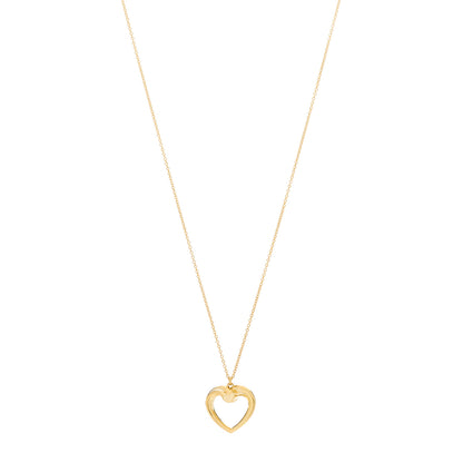 Tiffany 18K Yellow Gold Paloma Picasso Tenderness Heart Pendant Necklace 2 of 4
