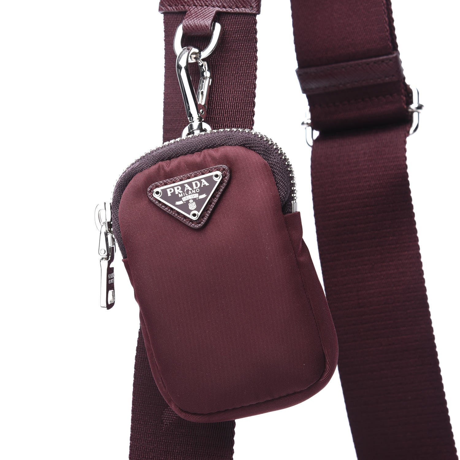 Prada Tessuto Nylon Re-Edition 2005 Shoulder Bag Granato 9 of 11