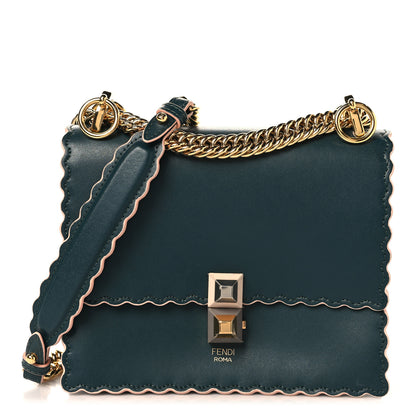 Fendi Vitello Liberty Scalloped Studded Small Kan I Shoulder Bag Amazzonia 1 of 11