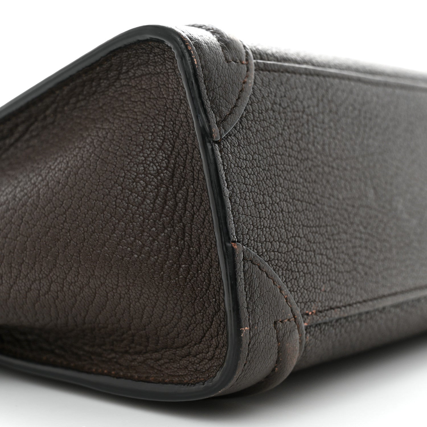 Celine Drummed Calfskin Nano Luggage Brown 8 of 20