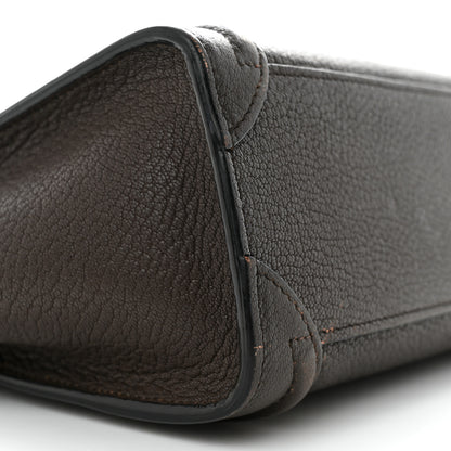 Celine Drummed Calfskin Nano Luggage Brown 8 of 20