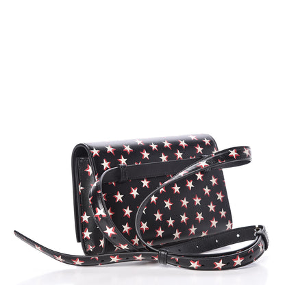 Saint Laurent Smooth Calfskin Star Print Monogram Kate Belt Bag Black Ivory Red 3 of 10