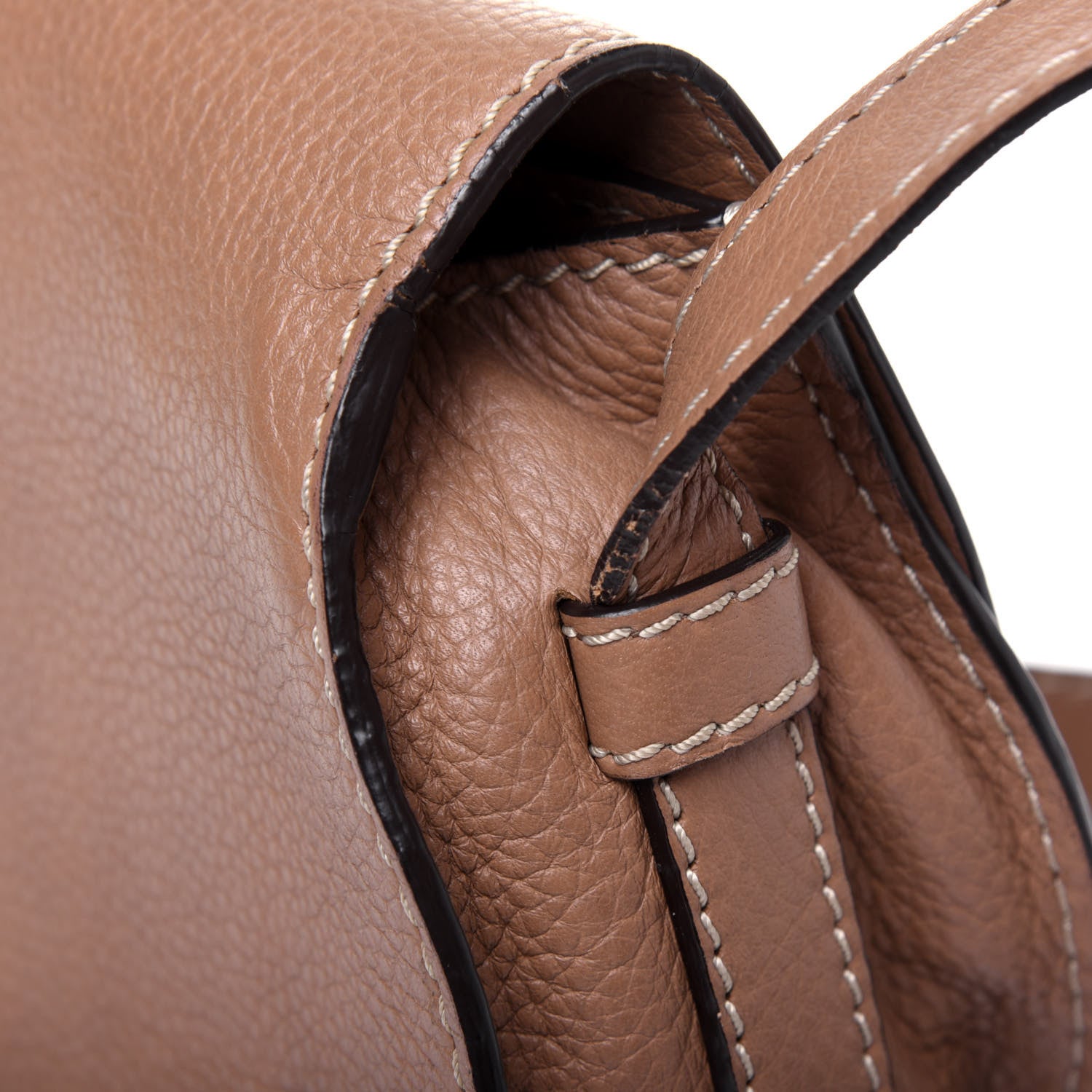 Chloe Calfskin Mini Marcie Round Crossbody Bag Nut 19 of 20