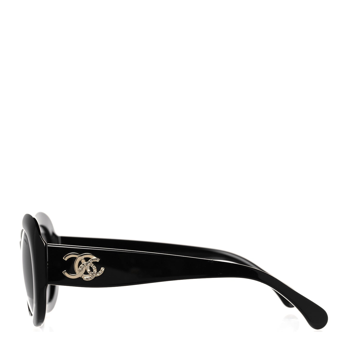 Acetate Polarized Oval CC Sunglasses 5469-B-A Black
