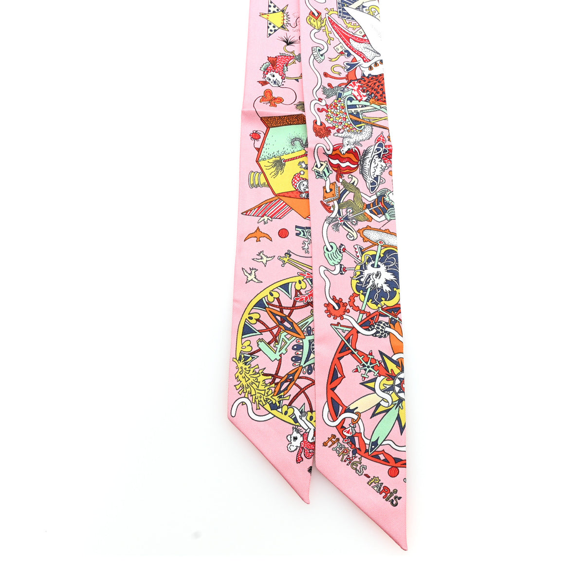 Silk La Folle Parade Twilly Rose Malabar White