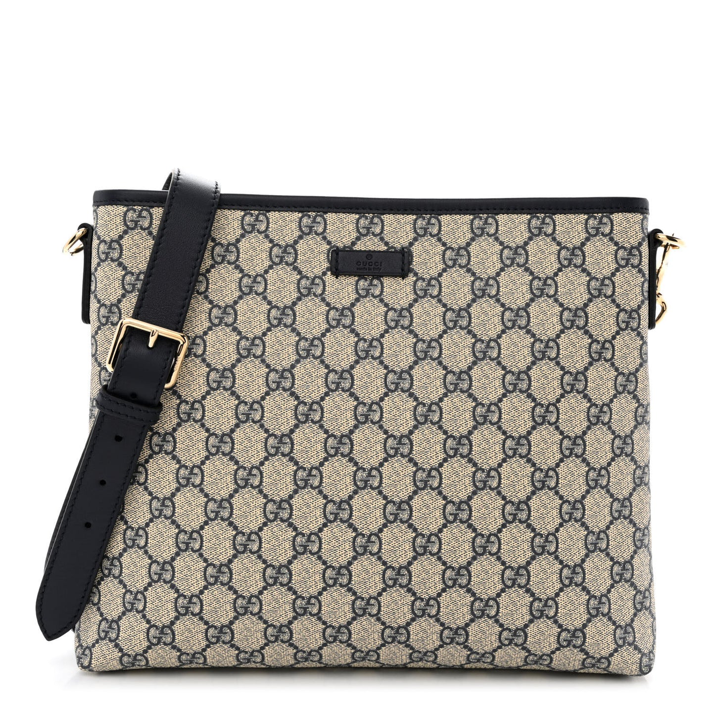 GG Plus Monogram Medium Flat Messenger Bag Navy