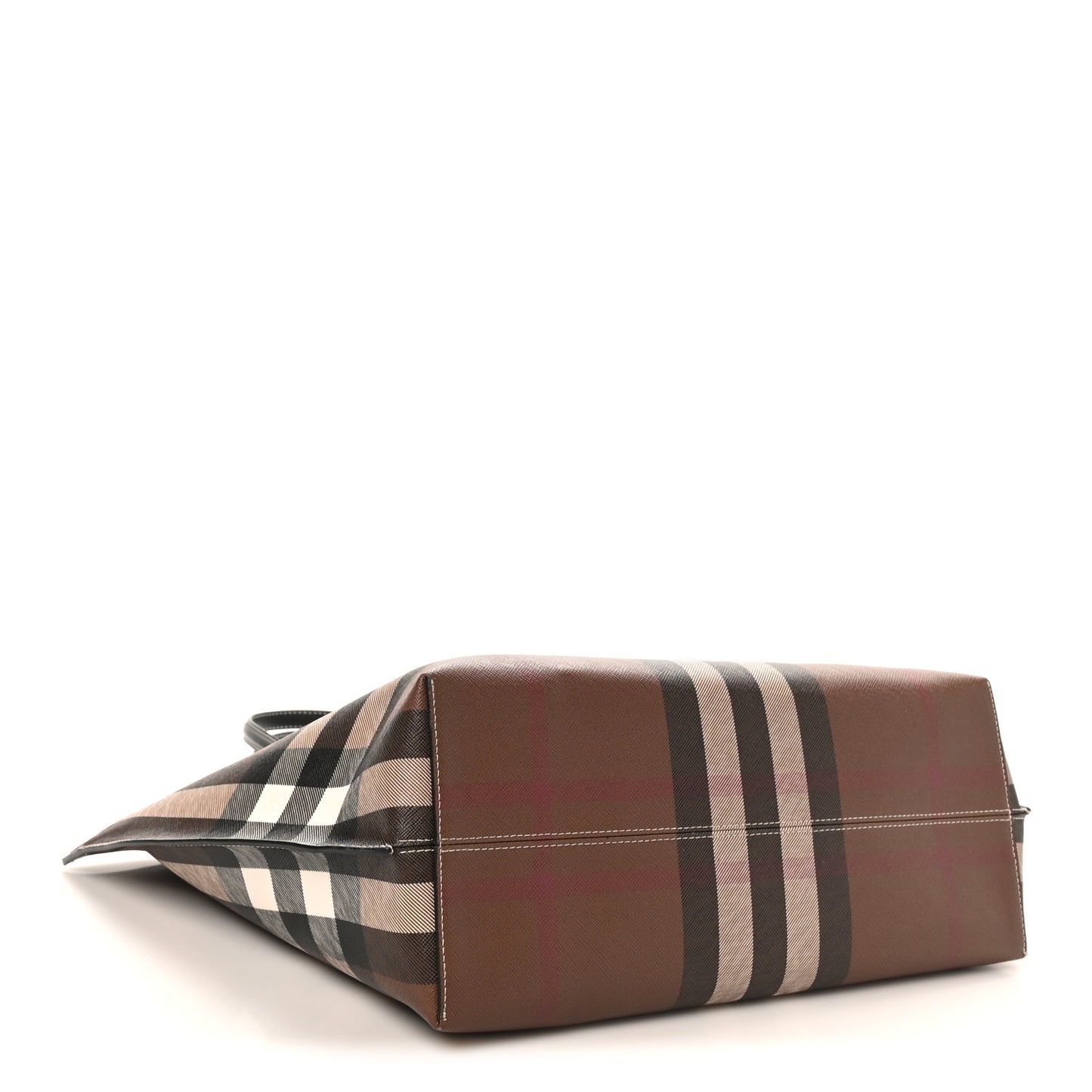 E-Canvas Check Medium Soft TB Tote Dark Birch Brown