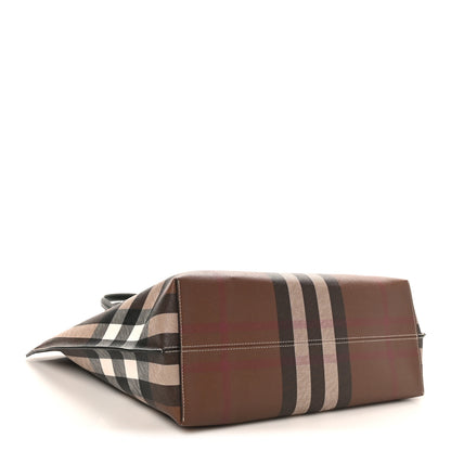 Burberry E-Canvas Check Medium Soft TB Tote Dark Birch Brown 4 of 9