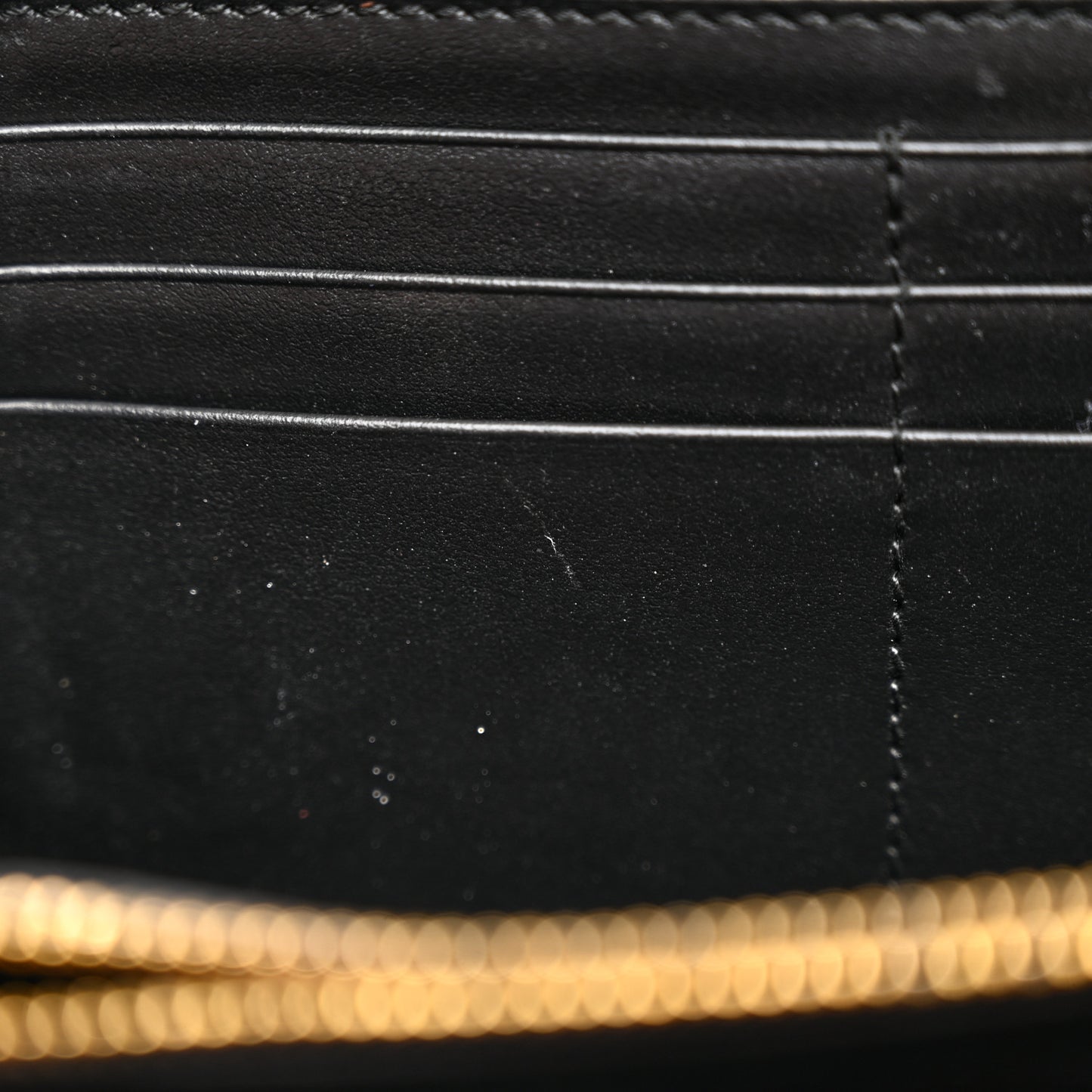 Nappa Quilted Devotion Zip Around Wallet Black