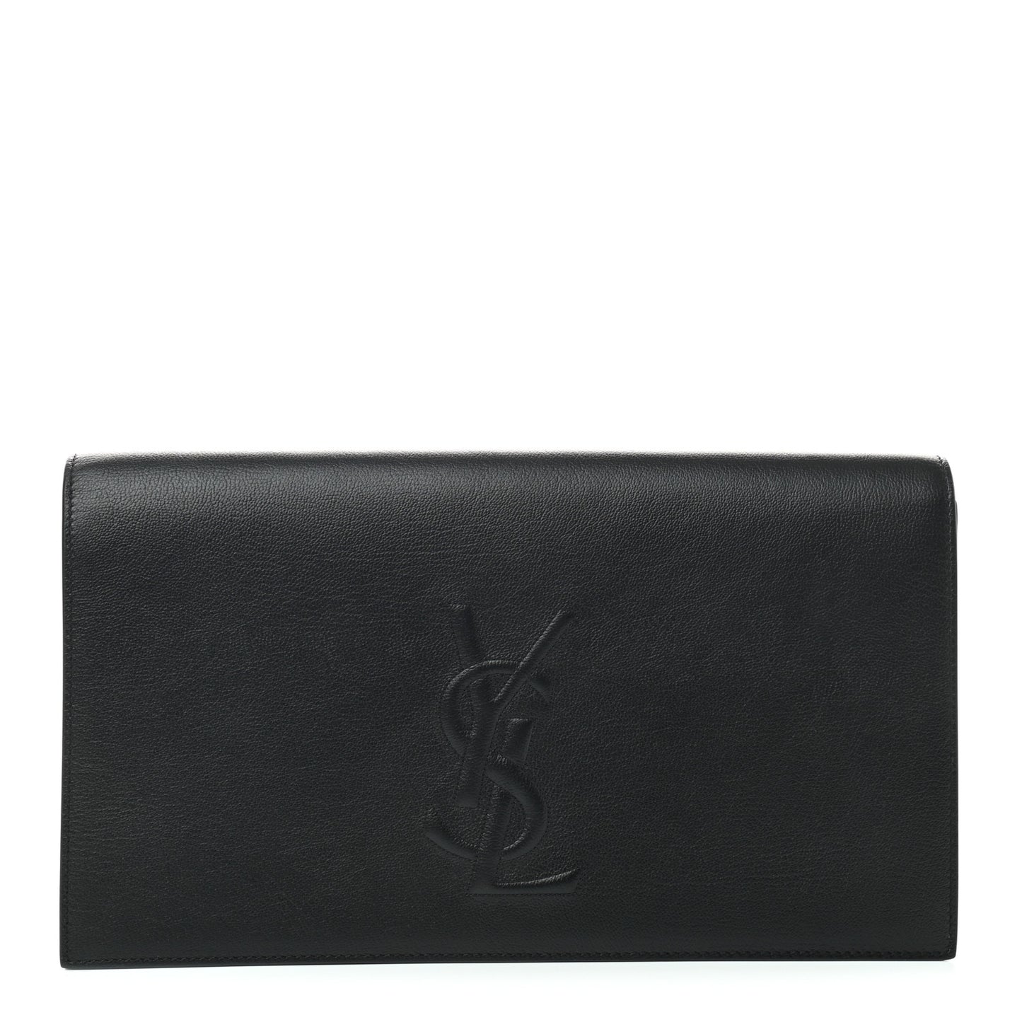 Chevre Large Belle De Jour Clutch Black