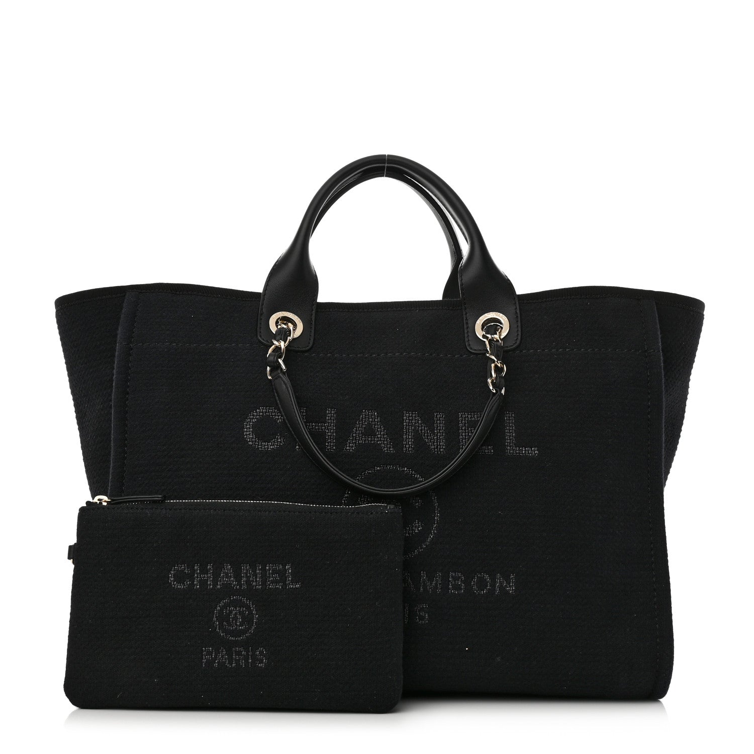 Chanel Mixed Fibers Medium Deauville Tote Black 1 of 11
