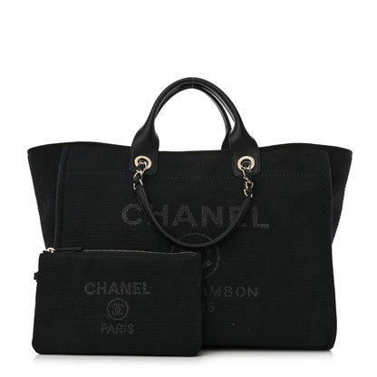 Chanel Mixed Fibers Medium Deauville Tote Black 1 of 11