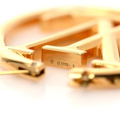 Louis Vuitton Metal Louise Hoop Earrings Gold 5 of 5
