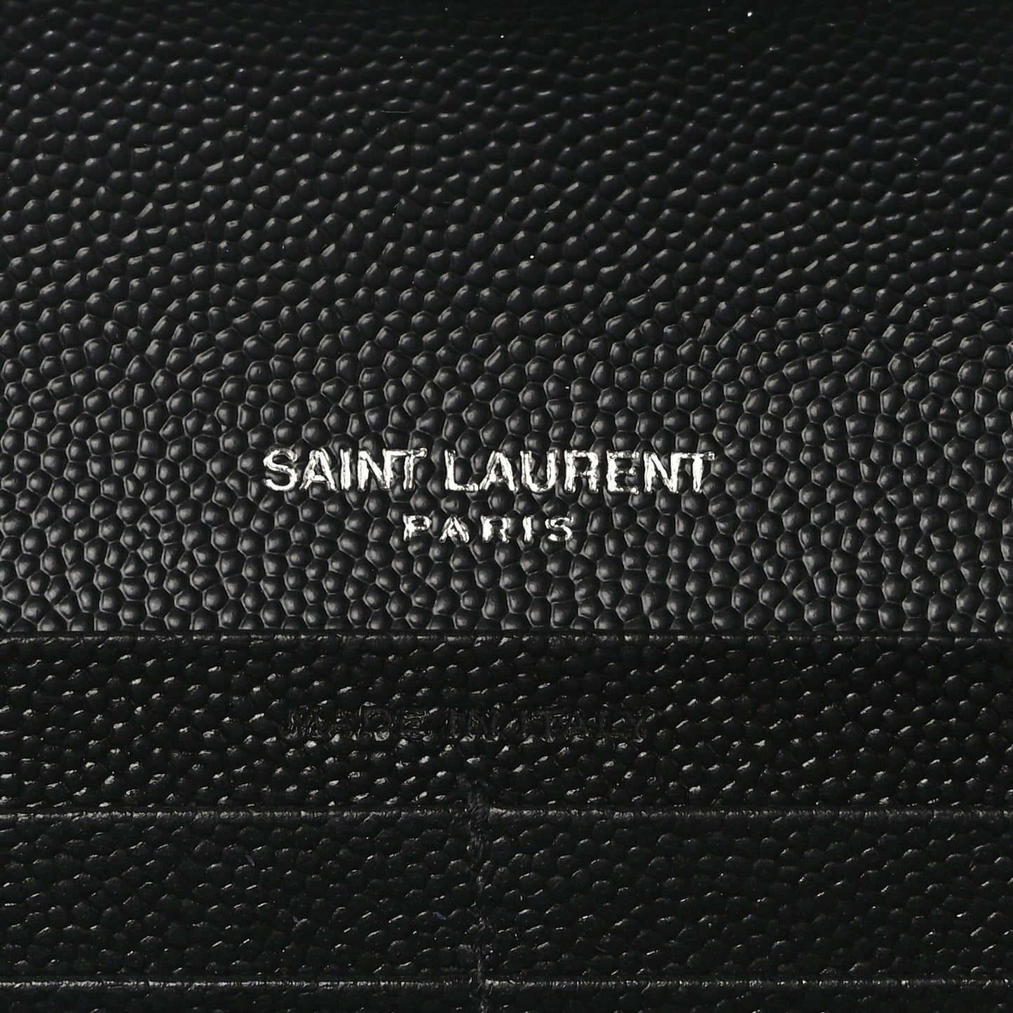 Grain De Poudre Matelasse Chevron Monogram Flap Wallet Deep Marine
