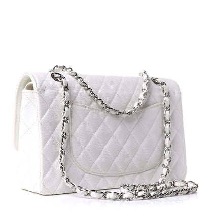 Chanel Caviar Quilted Medium Double Flap White 3 of 10