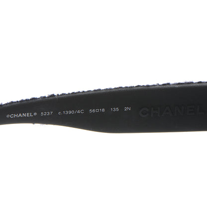 Chanel Acetate Tweed Boy Sunglasses Navy 4 of 5
