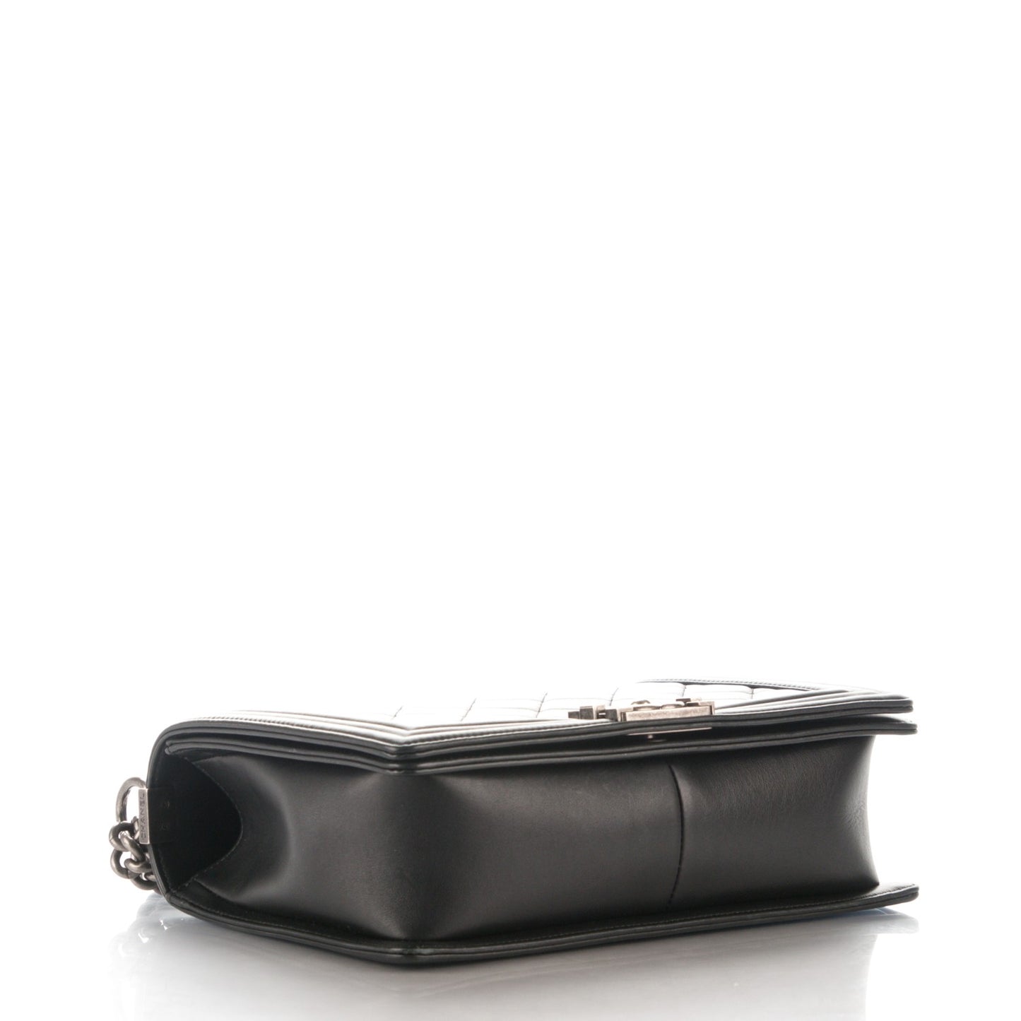 Calfskin Quilted New Medium Boy Flap Black