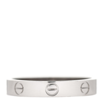 Cartier 18K White Gold 3.5mm LOVE Wedding Band Ring 60 9 3 of 5