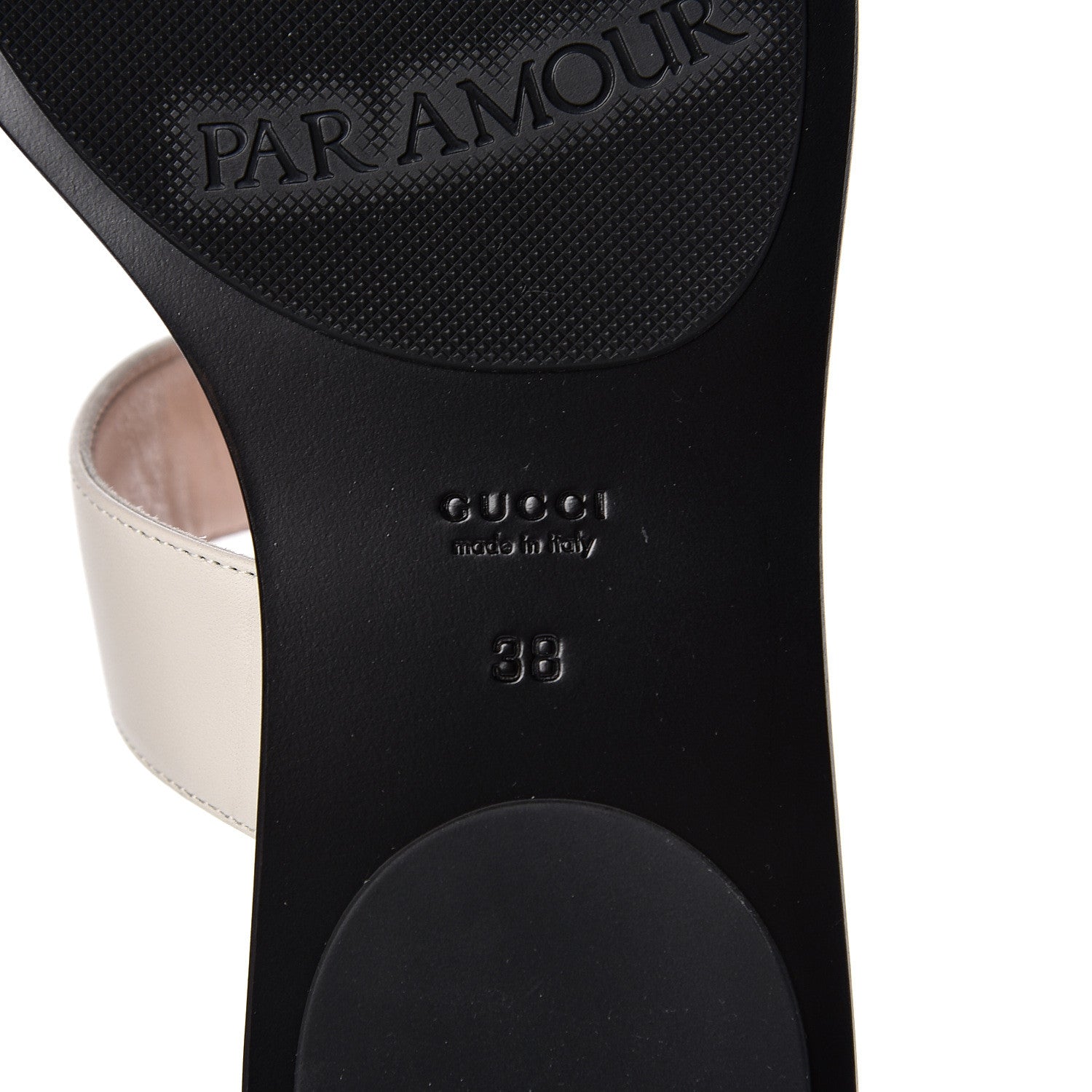 Gucci Calfskin GG Marmont Thong Sandals 38 Mystic White 7 of 8