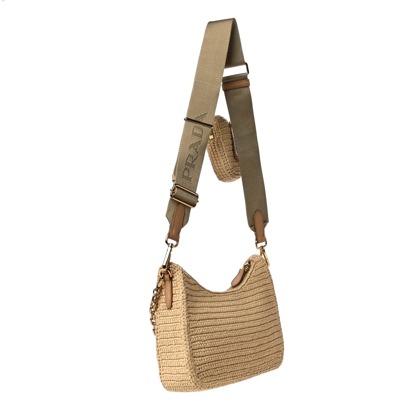 Yarn Raffia Effect Crochet Re-Edition 2005 Shoulder Bag Naturale