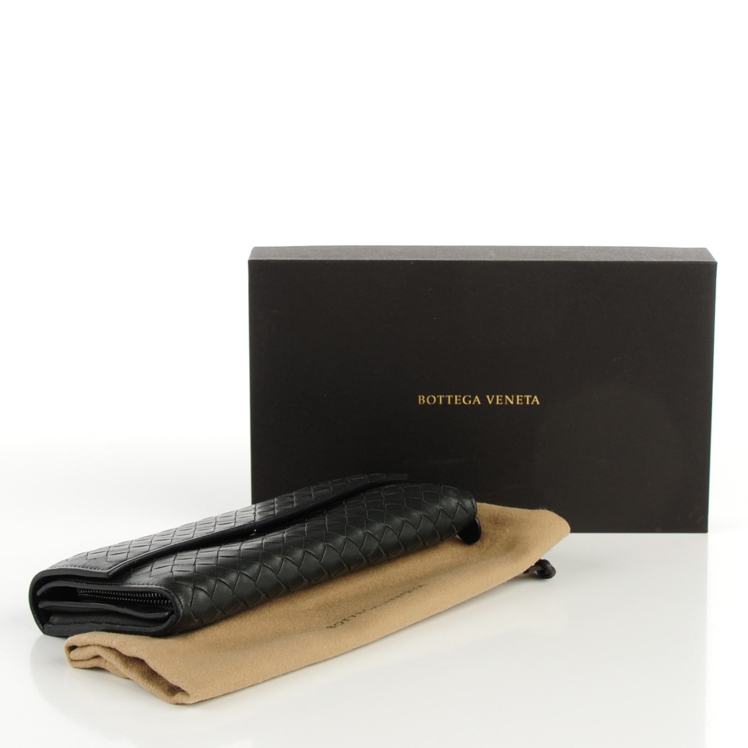 Bottega Veneta Nappa Intrecciato Continental Flap Wallet Light Grey 4 of 8