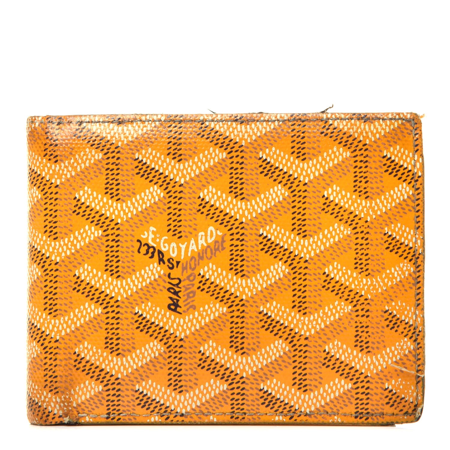 Goyard Goyardine Bi-Fold Victoire PM Wallet Yellow 1 of 10