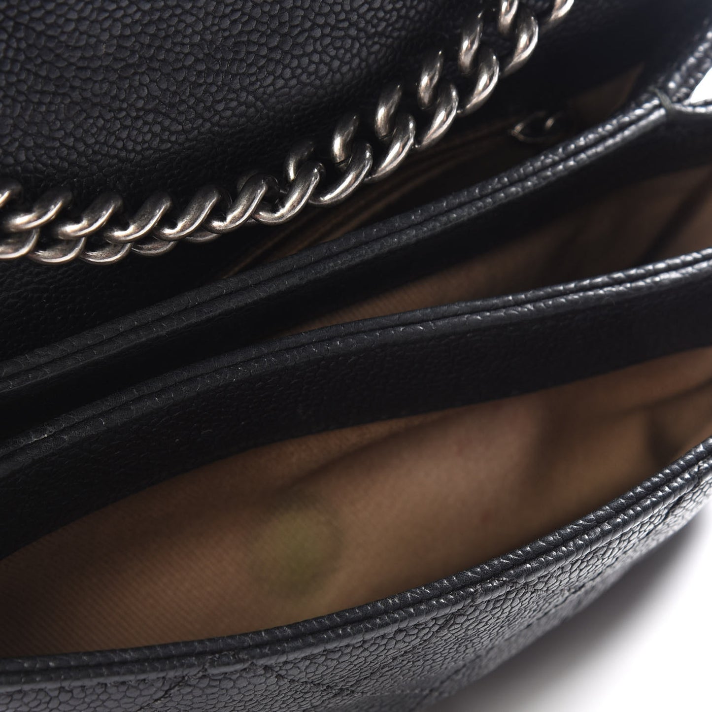 Caviar Quilted Mini Simply CC Flap Black