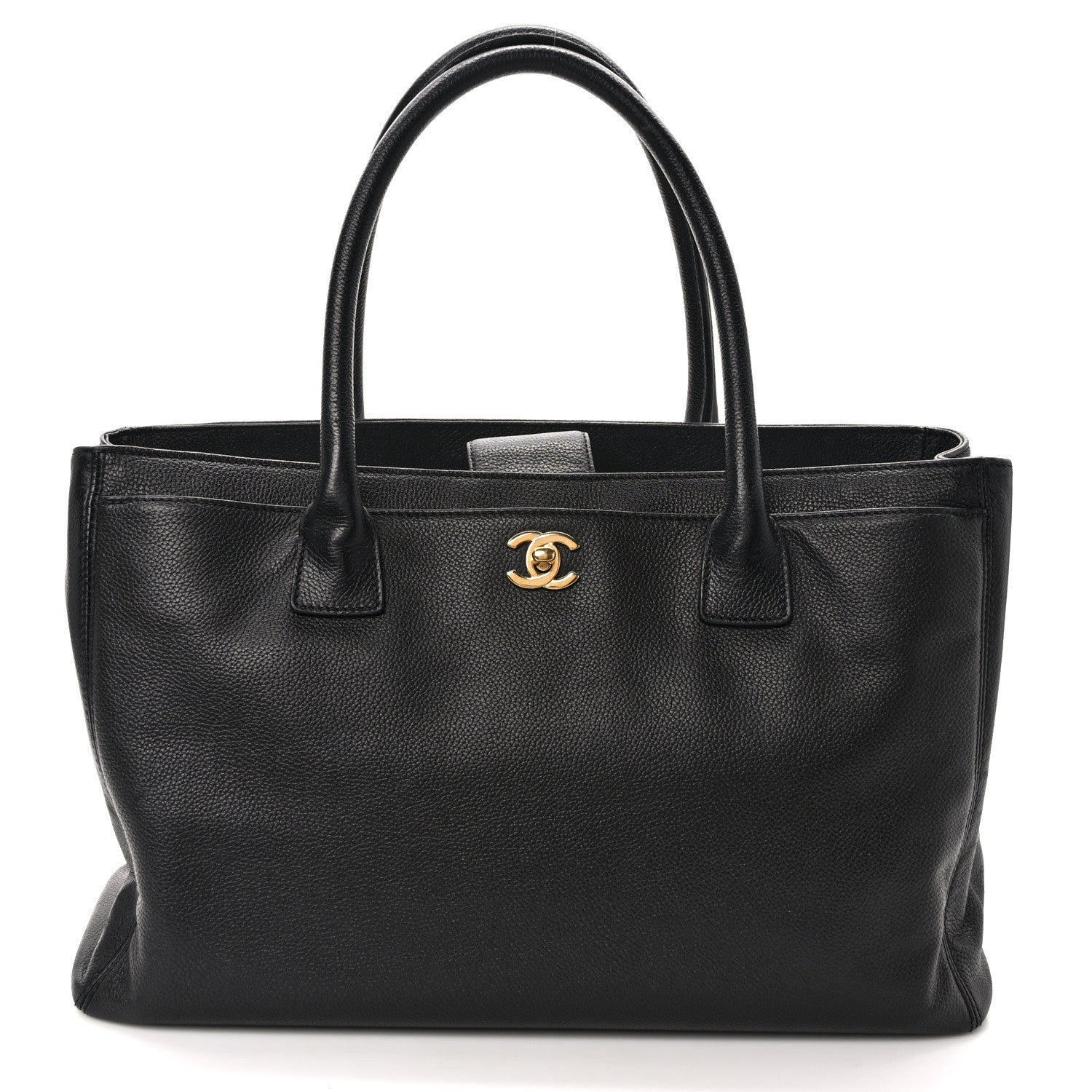 Chanel Calfskin Cerf Executive Shopper Tote Black 3 of 13