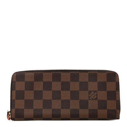 Louis Vuitton Damier Ebene Clemence Wallet Cherry 1 of 9
