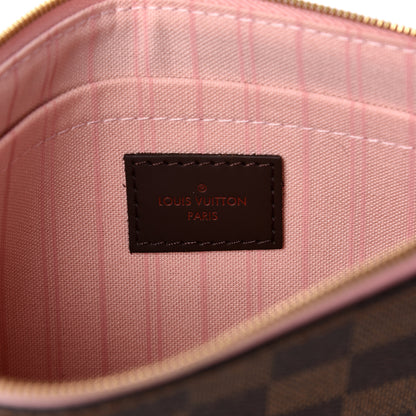 Louis Vuitton Damier Ebene Neverfull MM GM Pochette Rose Ballerine 6 of 8