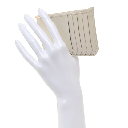 Saint Laurent Calfskin Lizard Embossed 5 Fragments Zip Pouch Card Holder Soft Cream 2 of 8