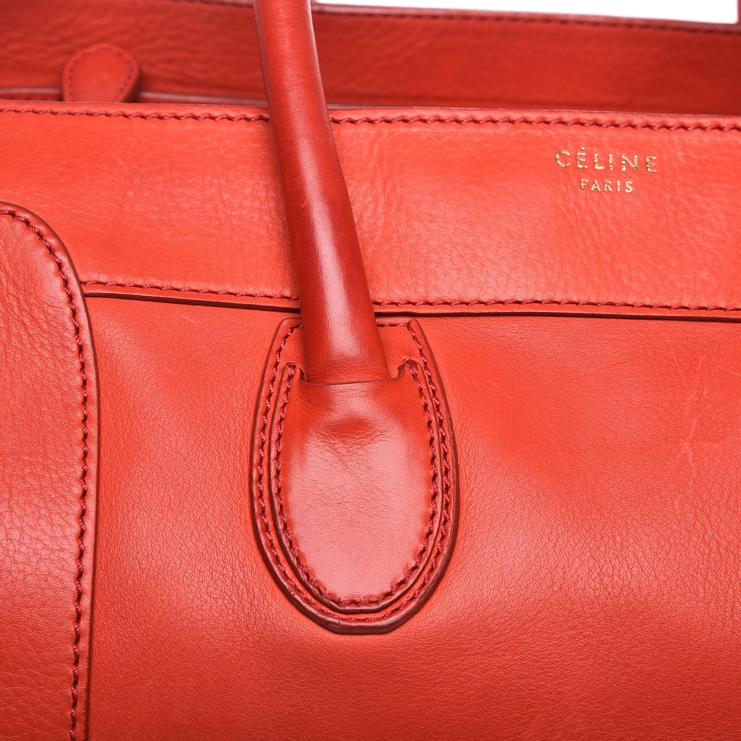 Calfskin Mini Luggage Vermillion