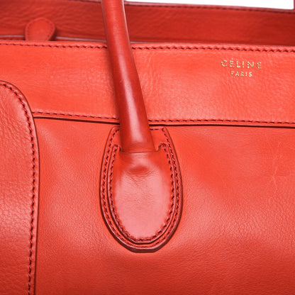 Celine Calfskin Mini Luggage Vermillion 17 of 19