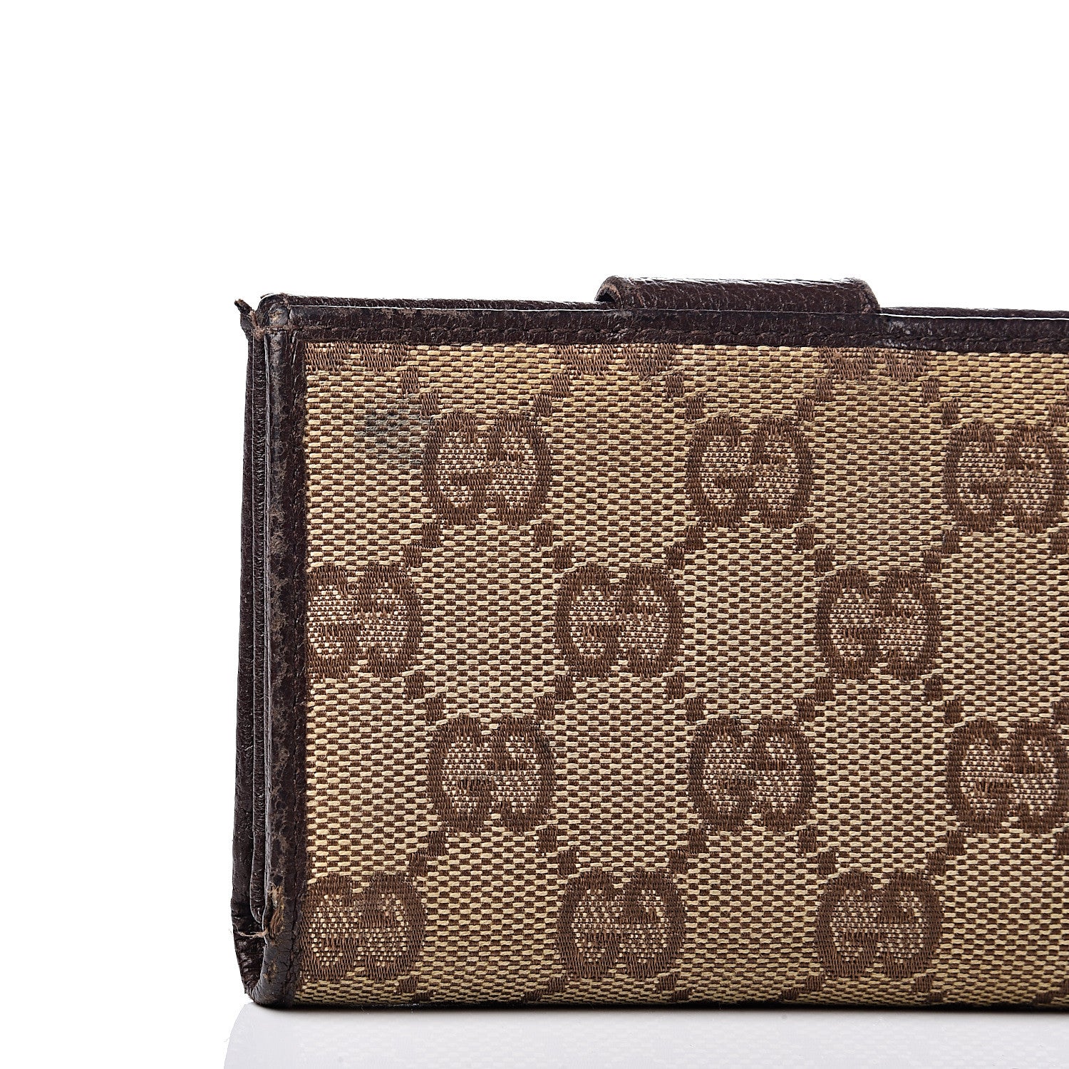 Gucci Monogram Metal Bar Compact Flap Wallet Dark Brown 9 of 9