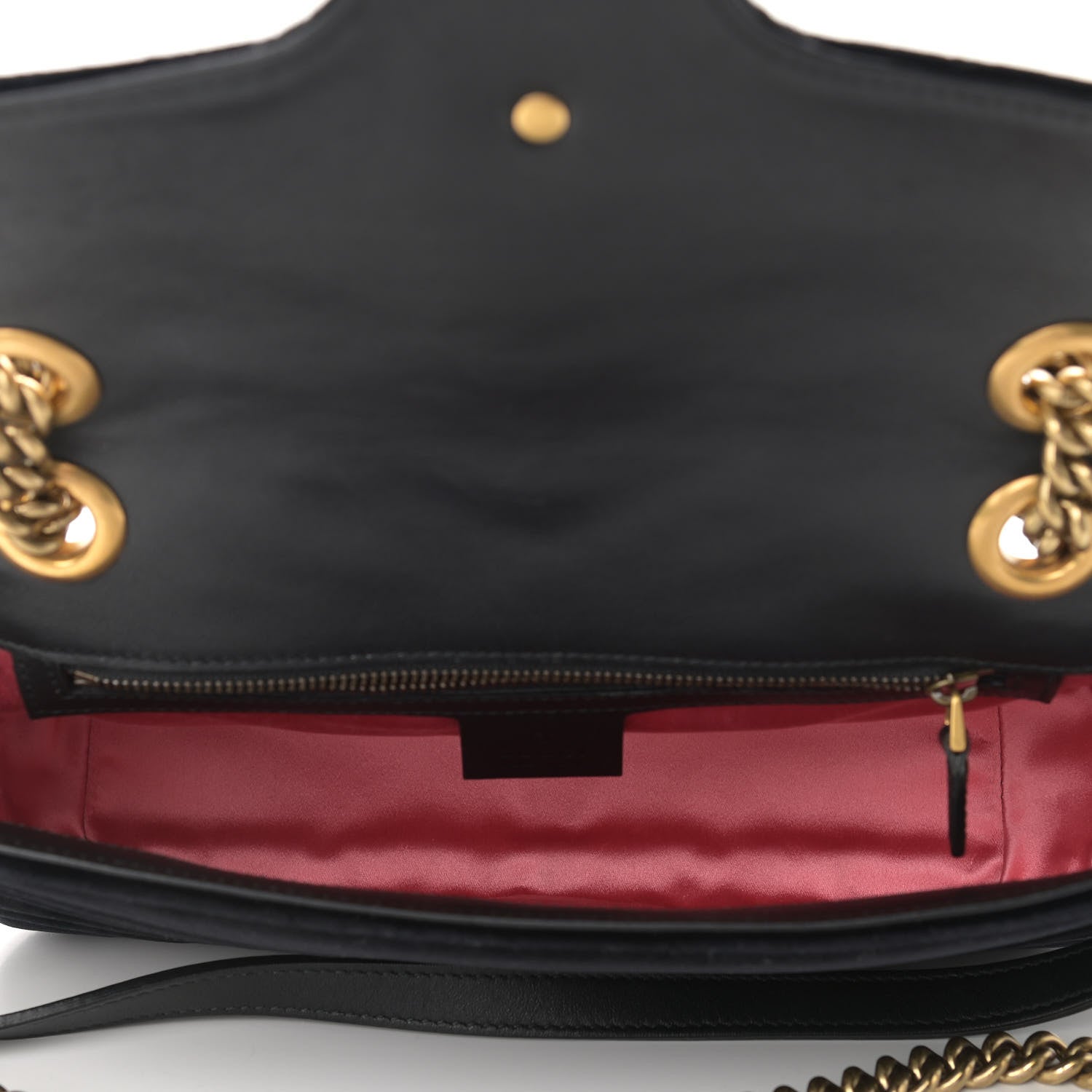 Gucci Velvet Matelasse Small GG Marmont Shoulder Bag Black 5 of 12