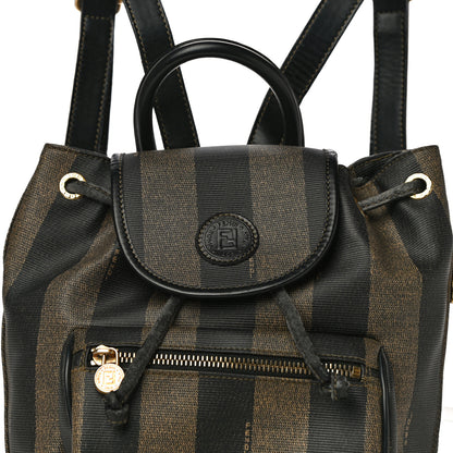 Fendi Coated Canvas Pequin Drawstring Backpack Tobacco 7 of 19